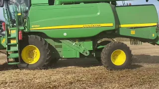 Соя 2021 ИТОГИ John Deere W650 Hydra Flex Уборка.