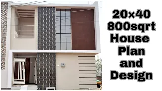 20×40 2bhk house walkthrough | 800 sqft  2 bedroom kitchen hall sitout | house plan 🏠