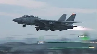 F-14 TOMCAT  Full Afterburner Take off  1996   [Long]