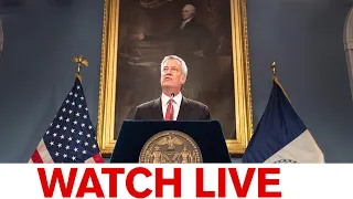 NYC Mayor Bill de Blasio holds COVID-19 briefing