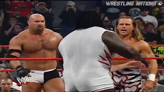 Goldberg and Shawn Michaels vs Randy Orton Mark Henry and Ric Flair WWE RAW