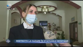 Stirile Kanal D (13.03.2021) - Restrictii la cazare in statiunile montane!  | Editie de pranz