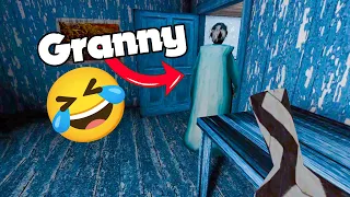 Best Funny moments in Blue Granny the Horror Game || Granny with Experiments