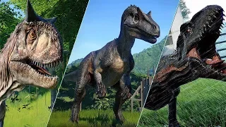 ALL CARNIVORE DINOSAURS - Jurassic World Evolution
