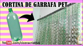 Como fazer CORTINA DE GARRAFA PET - Cortina con Botellas Recicladas - Cicera Criativa