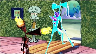 Squidward kicks even more Siren Head out of his house