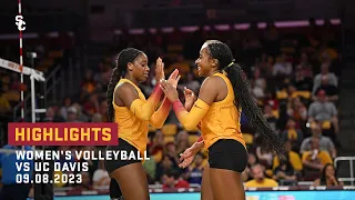 Women's Volleyball - USC 3, UC Davis 0: Highlights (9/8/23)