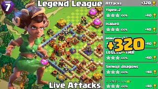 Th16 Legend League Attacks Strategy! +320 Mar Day 7 || Clash Of Clans