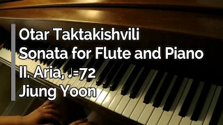 Piano Part - Taktakishvili, Sonata for Flute and Piano, II. Aria, ♩=72, tempo changes observed