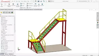 Solidworks Weldments tutorial | design of Steel ladder in Solidworks