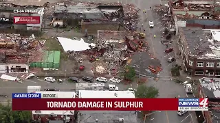 Storm damage in Sulfur