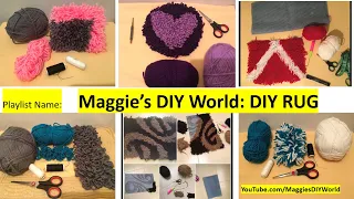 DIY Shaggy RUG/ MAT: Different methods to make DIY RUGS  - Maggie's DIY World