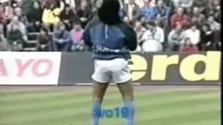 Maradona balla nel riscaldamento Napoli-Bayern Monaco