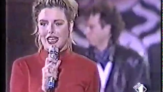 Kim Wilde 1988 You Came red dress @ 1 2 3 Jovanotti