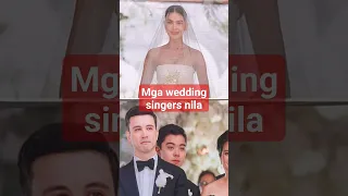 Wedding singers at guests nila Maine Mendoza at Arjo Atayde