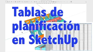 Tablas de planificación en Sketchup #sketchup #tablas #planificación #cantidades