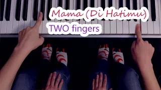 Mama (Di Hatimu) / Ejen Ali The Movie / TWO fingers EASY piano tutorial * full song *