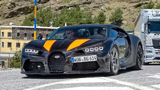 7 BUGATTI CHIRON test on mountain roads ( PUR SPORT, SUPER SPORT 300+, SUPER SPORT..)