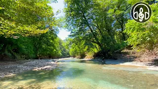 A very beautiful and soothing mountain turquoise river. Sounds of nature 12 hours.