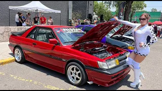 Nissan B13, March y Honda en Car Show JDM