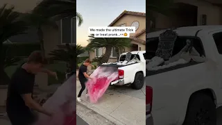 Filling my truck with 300 Gallons of  dry ice prank!👀 #shorts