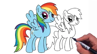 How to Draw Rainbow Dash | My Little Pony step by step