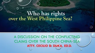 ATTY  DUKA's Discussion on West Phil Sea