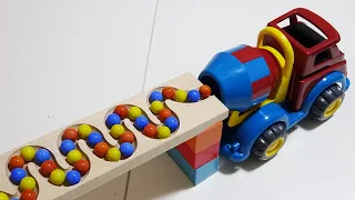 Marble Run Race  ☆ HABA Slope, Dump Truck & Garbage Truck # 25