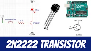 2N2222 NPN Transistor as a switch - Arduino example with LED Flash