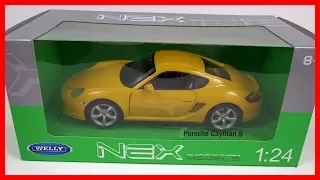 Porsche Cayman S. Welly 1/24 Diecast. Scale model. Toy Car for kids .