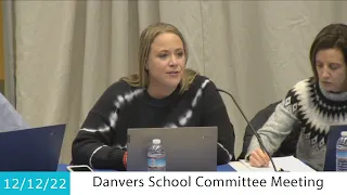 Danvers School Committee Meeting - 12/12/22