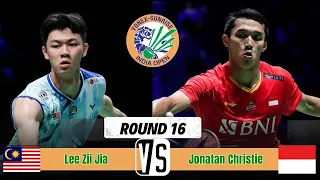 Lee Zii Jia [MAS] vs. Jonatan Christie [INA]  - R16 | YONEX SUNRISE India Open 2024