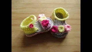 Baby Sandals crochet pattern 0-3 months tutorial /DK yarn #3 Light worsted