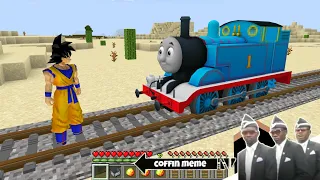 Can Goku Stop Thomas Tank Engine in Minecraft - Coffin Meme