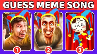 Guess The MEME SONG l The Amazing Digital Circus, Ronaldo Siuuu, MrBeast, We Live, We Love, We Lie