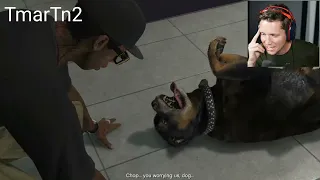 Gamers Reaction to Chop Getting High (GTA Online: The Contract DLC)