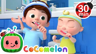 2-Minute Tooth-Brushing Workout 🦷🪥 | CoComelon - Kids Cartoons & Songs | Healthy Habits for kids