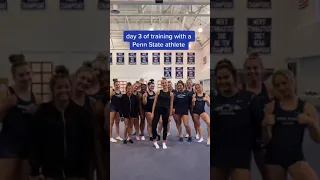 Penn State gymnastics team teaches me skills!😂 #shorts