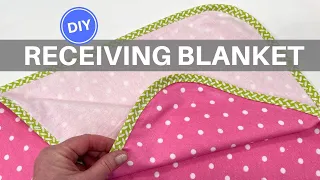 DIY Receiving Blanket / Quick & Simple Single Layer