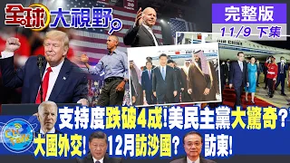 拜登支持度跌破4成!美民主黨"大驚奇" 參議院膠著!"大國外交" 華爾街日報:習近平12月"訪沙國"!李克強出訪柬埔寨!|【全球大視野 下】20221109完整版 @Global_Vision