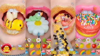 15 Minutes Sleep Relax Satisfying ASMR Eating Emoji Food Edited Compilation Mukbang