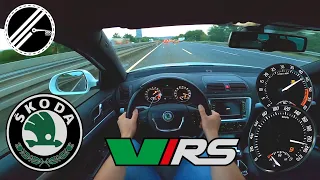 Skoda Octavia II RS 2.0 TDI DSG 1Z 170 PS Top Speed Drive On German Autobahn With No Speed Limit POV