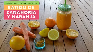 BATIDO DE ZANAHORIA Y NARANJA | Cómo hacer un batido con cúrcuma | Batido fácil y económico