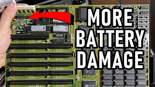 286 motherboard repair - VARTA battery leaked