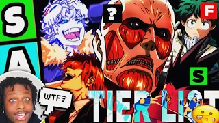 THIS ANIME LIST WAS ALMOST 100% ACCURATE! The Ultimate Anime Tier List | Hot Sacci Reacts