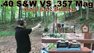 .40 S&W VS .357 Magnum Ballistic Test - Gold Dot