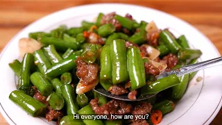 Stir fried green beans taste delicious, tender and fragrant :: Delicious food