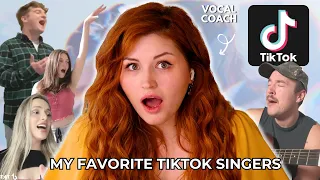 Reacting To My Favorite Tiktok Singers I Vocal Coach Reacts