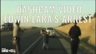 Dashcam footage of Edwin Lara's high-speed chase, arrest