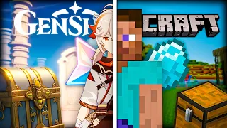 Genshin Impact + Minecraft и что из этого вышло! Обзор на Minecraft мод - Геншин Импакт!